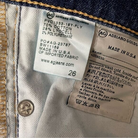 AG Adriano Goldschmied The Stilt Cigarette Roll Up Jeans Size 26 - Picture 8 of 9